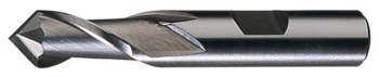 Cleveland - 1 in Dia. High-Speed Steel End Mill - 2 Flute - 3 3/4 in Length - C40505