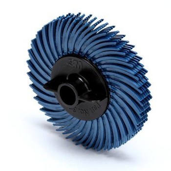 3M Scotch-Brite Ceramic RB-ZB Radial Bristle Brush - Super Fine Grade - 3/8 in Center Hole - 2 in Outside Diameter - 30122