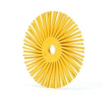 3M Scotch-Brite Ceramic RB-ZB Radial Bristle Brush - Medium Grade - 3/8 in Center Hole - 3 in Outside Diameter - 24280