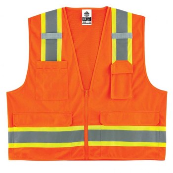 Ergodyne Glowear High-Visibility Vest 8248Z 24065 - Size Large/XL - High-Visibility Orange