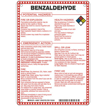 Picture of Brady B-120 Fiberglass Reinforced Polyester Rectangle White English Chemical Warning Sign part number 48847 (Main product image)