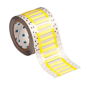 Picture of Brady Permasleeve Yellow Polyolefin Thermal Transfer 2HT-187-2-YL-S-2 Die-Cut Thermal Transfer Printer Sleeve (Main product image)