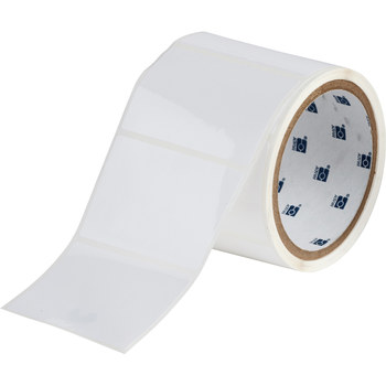 Picture of Brady White Polyester Thermal Transfer THT-19-423-1 Die-Cut Thermal Transfer Printer Label Roll (Main product image)