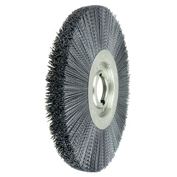 Weiler Bore-Rx 86134 Wheel Brush - 12 in Dia - Crimped Round Nylon Bristle