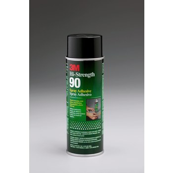 3M Spray Adhesive, 24 fl oz, Aerosol Can, Clear, Hi-Strength 90 90