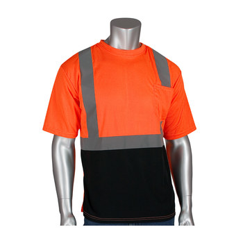 Picture of PIP Type R Orange/Black Birdseye Mesh High-Visibility Shirt (Main product image)