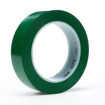 3M 471 Green Marking Tape - 3/4 in Width x 36 yd Length - 5.2 mil Thick - 03144