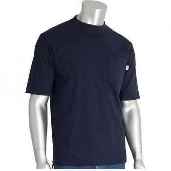 PIP Flame-Resistant Shirt 385-TSCT-MC-(NV) 385-TSCT-MC-(NV)-2XL - Size 2XL - 24354