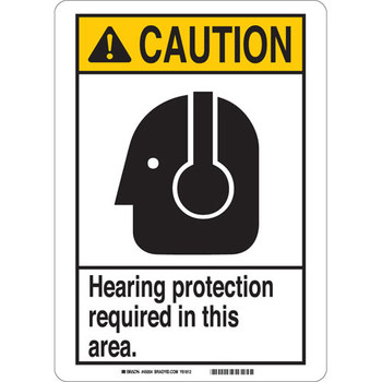 Picture of Brady B-120 Fiberglass Reinforced Polyester Rectangle White English PPE Sign part number 45004 (Main product image)