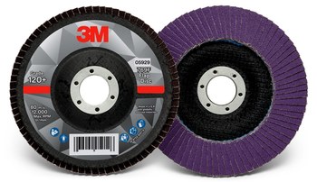 3M 769F Type 29 Flap Disc 05929 - Ceramic Precision-Shaped Grain - 5 in - 120+ - Fine