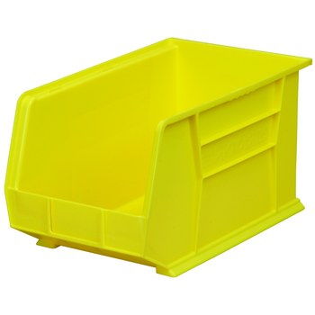 Picture of Akro-Mils 30260 Akrobin 60 lb Yellow Industrial Grade Polymer Hanging / Stacking Storage Bin (Main product image)