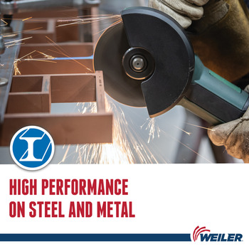 Weiler Tiger Cutting Wheel 57042, 5 in, Aluminum Oxide, 60