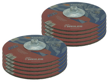 Weiler Tiger AO Depressed-Center Grinding Wheel 68375 - 9 in - Aluminum Oxide - 30 - T
