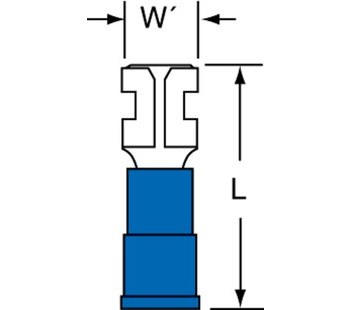 Picture of 3M Scotchlok - MNG14-187DFX Butted Quick-Disconnect Terminal (Main product image)