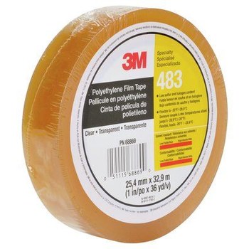3M 483 Clear Aerospace Tape - 1 in Width x 36 yd Length - 5 mil Thick - 68869