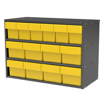 Picture of Akro-Mils AD2311C62 Akrodrawers 75 lb Charcoal Gray Powder Coated, Textured Stackable Super Modular Cabinet (Main product image)