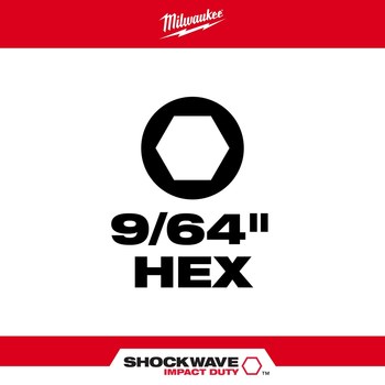 Milwaukee SHOCKWAVE Impact Duty Hex Insert Bit 48-32-4705 - Alloy Steel - 1 in Length - 34406