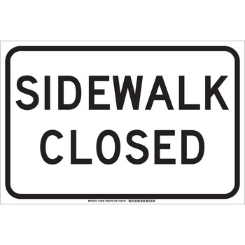 Picture of Brady B-302 Polyester Rectangle White English Pedestrian & Crosswalk Sign part number 129446 (Main product image)
