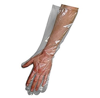 Extra Large Disposable Case of 2000 Global Glove 9617 Low Density Polyethylene Elbow Length Glove