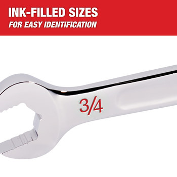 Milwaukee 48-22-9416 Ratcheting Combination Wrench Set - Chrome Vanadium Steel