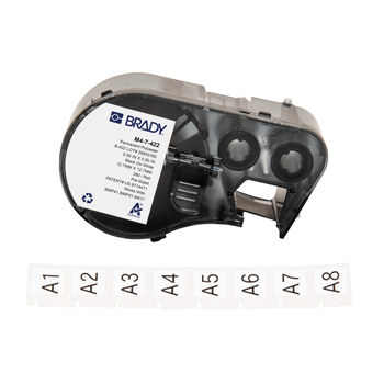 Picture of Brady ToughBond Black on White Polyester Thermal Transfer M4-7-422 Aggressive Adhesive Multi-Purpose Labels (Main product image)