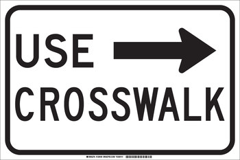 Picture of Brady B-555 Aluminum Rectangle White English Pedestrian & Crosswalk Sign part number 129447 (Main product image)