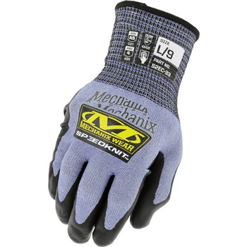 Mechanix Wear SpeedKnit S2EC33 Light Blue Large HPPE/Tungsten Steel Work Gloves - ANSI A5 Cut Resistance - S2EC-33-009