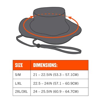 Ergodyne Glowear 8935 Orange Large/XL Polyester Ranger Hat - 720476-23258