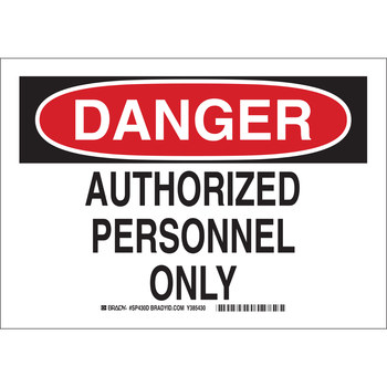 Picture of Brady B-401 High Impact Polystyrene Rectangle White Spanish Restricted Area Sign part number 42070 (Main product image)
