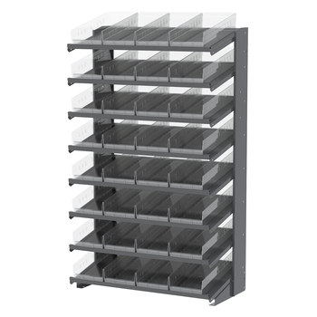 Picture of Akro-Mils APRS18158SC APRS 900 lb Clear Gray Powder Coated Steel 16 ga Single Sided Fixed Rack (Main product image)