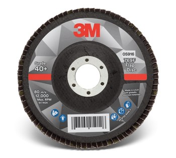 3M 769F Type 29 Flap Disc 05916 - Ceramic Precision-Shaped Grain - 5 in - 40+ - Coarse