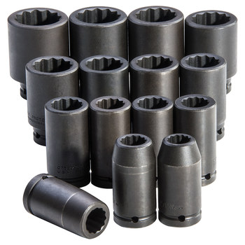 Proto J72104M 12 Point Deep Impact Socket Set - 3/4 in Drive - 12534