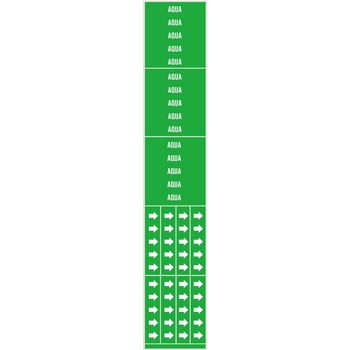 Picture of Brady White on Green Vinyl 83615 Self-Adhesive Pipe Marker (Main product image)
