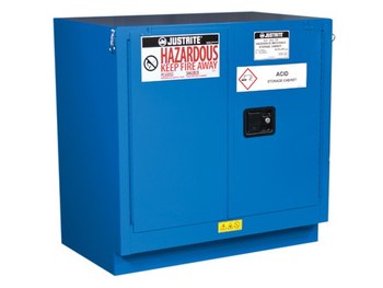 Justrite Sure-Grip EX Hazardous Material Storage Cabinet Undercounter 8623281, 22 gal, Royal Blue - 16498
