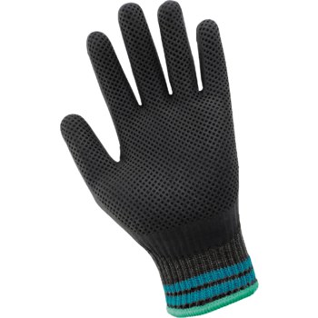 Global Glove Samurai Glove 355KV Black Large Cut-Resistant Gloves - ANSI A6 Cut Resistance - Rubber Palm & Fingers Coating - 355KV-9(L)