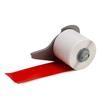 Picture of Brady Red Indoor / Outdoor Vinyl Thermal Transfer M71C-2000-595-RD Continuous Thermal Transfer Printer Label Roll (Main product image)