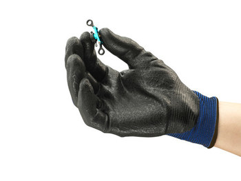 Ansell HyFlex Fortix 11-816 Blue/Black 8 Nylon/Spandex Work Gloves - Nitrile Foam Palm & Fingers Coating - 830978