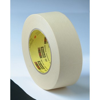 3M Scotch 232 High Performance Tan Masking Tape - 144 mm (5 11/16 in) Width x 54.999 m Length - 02860