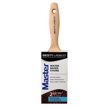 Bestt Liebco Master Water Based Stains Brush, Flat, Polyester/Nylon Material & 2 1/2 in Width - 65654