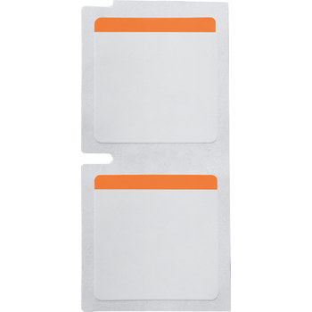 Brady B33-179-494-OR Thermal Transfer Printable Labels - 1 in x 1 in - Polyester - Orange / White - B-494 - 60965