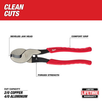 Milwaukee 48-22-6104 Cable Cutting Pliers - 9.49 in - 35614