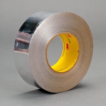 3M 3380 Silver Aluminum Tape - 4 in Width x 60 yd Length - 3.25 mil Total Thickness - 96258
