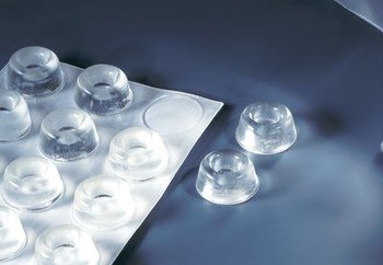 3M Bumpon SJ5309 Clear Bumper/Spacer Pad - Cylindrical Shaped Bumper - 0.88 in Width - 0.4 in Height - 44512