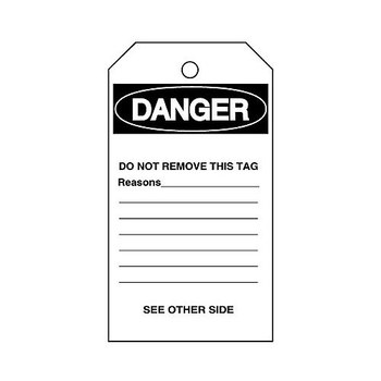 Picture of Brady White Rectangle Self-Laminating Polyester 76198 Blank Tag (Main product image)