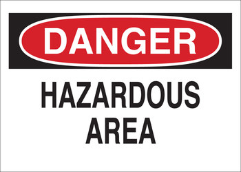 Picture of Brady B-120 Fiberglass Reinforced Polyester Rectangle White English Hazardous Material Sign part number 69000 (Main product image)