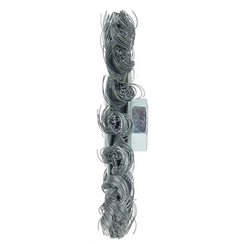 Weiler Wolverine 36215 Wheel Brush - 4 in Dia - Knotted - Standard Twist Steel Bristle
