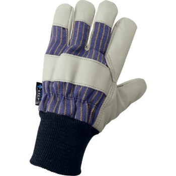 Global Glove 2950KW White/Yellow/Blue Medium Cowhide Cold Condition Gloves - Wing Thumb - Cold Keep Insulation - 2950KW-8