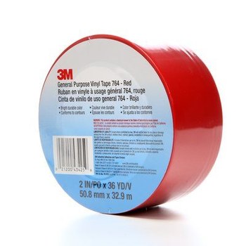 3M 7000042793 Red Marking Tape - 2 in Width x 36 yd Length - 5 mil Thick - 43425