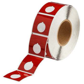 Picture of Brady Red Polyester Thermal Transfer THTEP-170-593-.5RD Die-Cut Thermal Transfer Printer Label Roll (Main product image)