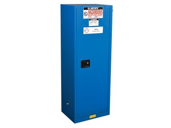 Justrite Sure-Grip EX Hazardous Material Storage Cabinet Slimline 862228, 22 gal, Royal Blue - 15457